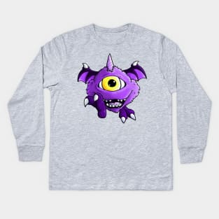 one eyed one horned flying purple people eater Kids Long Sleeve T-Shirt